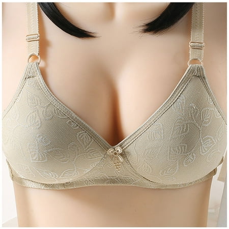 sovlvnd Discount 2024 Woman s Fashion Plus Size Soft Versatile Wire Free Casual Lightweight Comfortable Breathable Push Up Hollow Out Bra Underwear