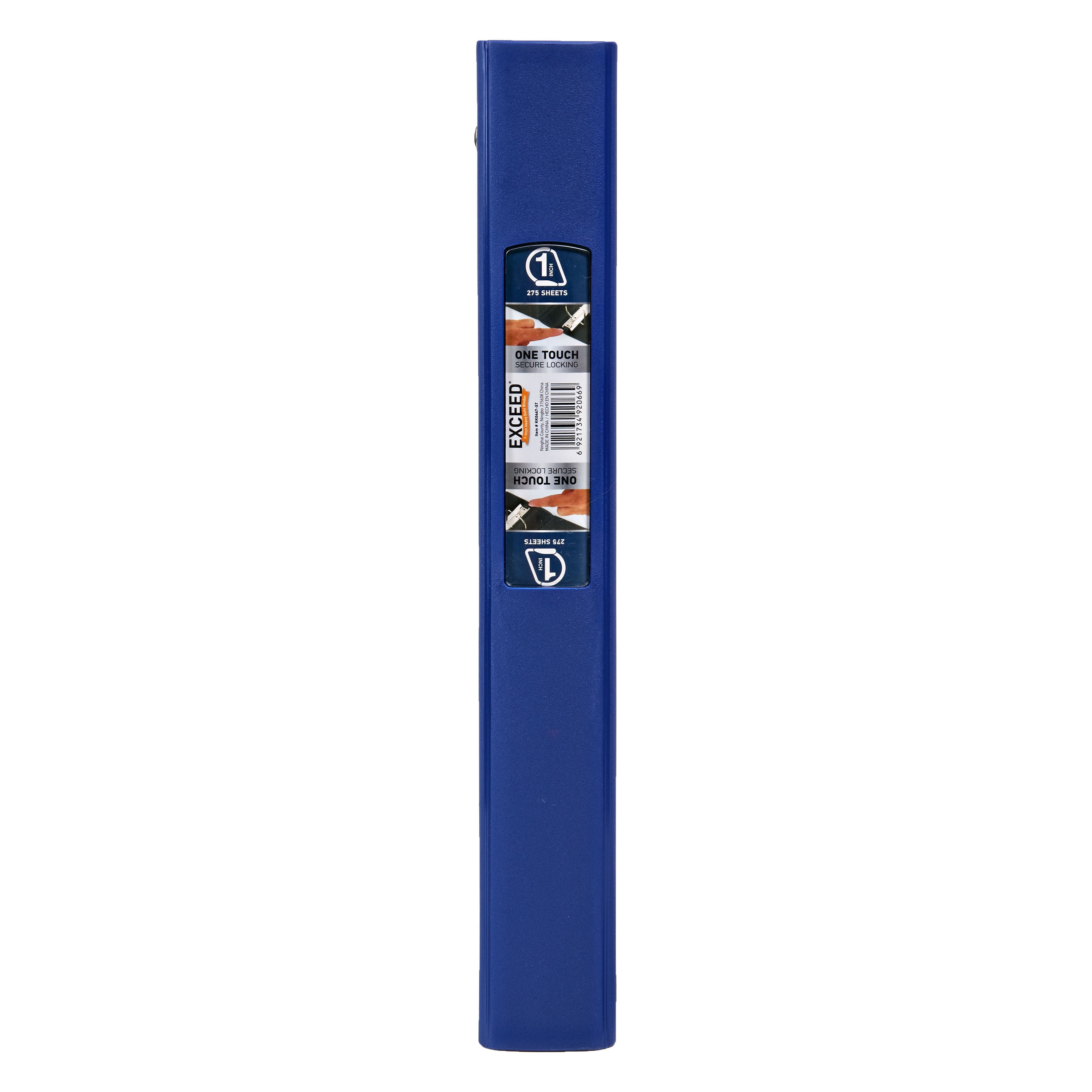 Exceed 3-Ring Heavy Duty Binder, 1” Blue, Slant Ring