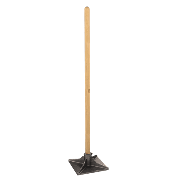 Bon 12-356 Dirt Tamper - 8 inch X 8 inch head with 48 inch Wooden Handle