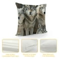 thumbnail image 4 of Autua Wolves Snow Wildlife Graphic Decorative Throw Pillow Cover for Home Couch Living Room Bed - Winter Theme - 1PC 22x22in, 4 of 5