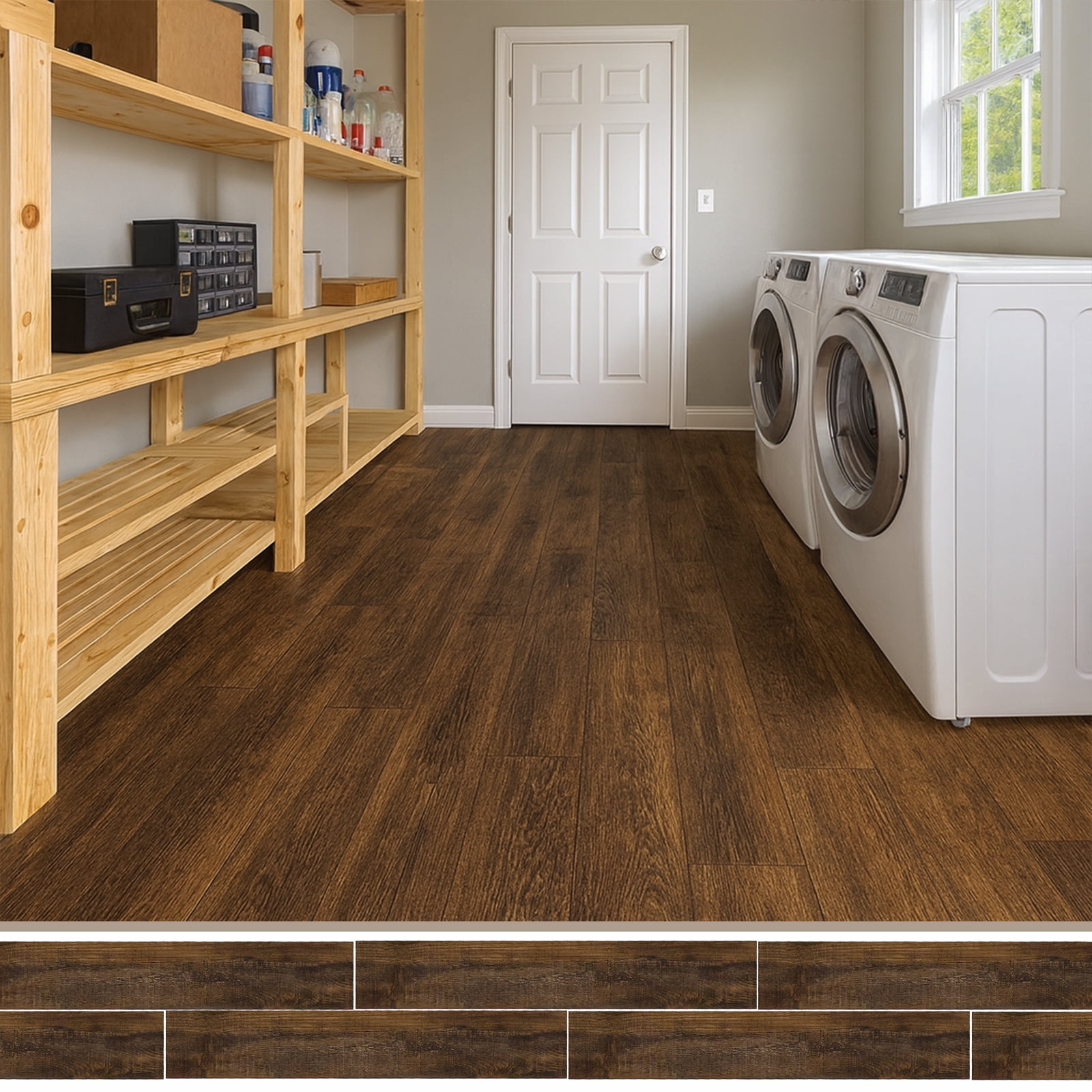 6''W x 36''L Peel & Stick, Vinyl Plank Flooring, Wood Grain, Self-adhesive And Waterproof Tile Sticker, DIY Stickers-for Decorating Living Rooms, Bedrooms, Offices,,54pcs (cover 81 Sq. ft)