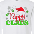 thumbnail image 4 of Inktastic Pappy Claus with Christmas Santa Hat and Snowflakes Long Sleeve T-Shirt, 4 of 5