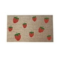 thumbnail image 1 of Soldes Aujourd'hui Offres Soldes Rentrée Fraises Été Tapis de Porte d'Entrée Intérieur Extérieur Tapis pour Porte d'Entrée Printemps Tapis de Porte Naturel - Facile à Nettoyer pour l'Extérieur Paillasson d'Entrée 16x24 Po, 1 of 4