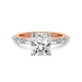 thumbnail image 3 of IGI Certified 3 Carat Radiant Shape Lab Grown Diamond Engagement Ring | 14K Rose Gold | Kimberly Baguette Side Stone Diamond Ring | FG-VS1-VS2 Quality Friendly Diamonds, 3 of 6