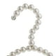 thumbnail image 4 of Percha de ropa con cuentas de perlas de 12 cm para abrigos, bufandas, corbatas, calcetines, calcetines de seda, gancho de aro Blanco sin Bowknot, 4 of 6