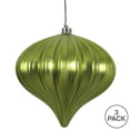 thumbnail image 5 of Vickerman 5.7" Lime Matte Onion Christmas Ornament, UV treated, Set of 3, 5 of 5