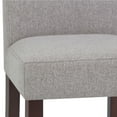 thumbnail image 6 of Simpli Home Acadian / Draper Contemporary Modern 7 Pc Dining Set with 6 Upholstered Parson Chairs in Cloud Grey Linen Look Fabric and 66 inch Wide Table, 6 of 9