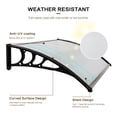 thumbnail image 5 of SYTHERS 40"x 32" Outdoor Window Awning, UV Front Door Patio Canopy for Snow Sunlight Protectio, Clear, 5 of 8