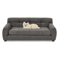 thumbnail image 6 of Dog Sofa for Large Dogs, Orthopedic Pet Couch with Backrest and Armrests, Soft Linen Pet Bed for Medium Dogs, Modern Rectangular Pet Furniture, Dark Gray, 6 of 10