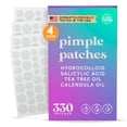 thumbnail image 1 of LivaClean 330 CT Parches para espinillas para la cara con aceite de árbol de té de ácido salicílico y aceite de caléndula - Cuatro tamaños - Parche para espinillas Parche hidrocoloide Parches para acn, 1 of 5