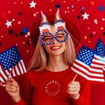 thumbnail image 2 of geerera 4th of July Decorations,Independence Day Themed Party Decoration Glasses,Dress Up With Letters Hat Flag Glasses Frame, Party Supplies For Independence Day USA Veterans Memorial Day, 2 of 6