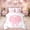 White Pink C, variant on Feelyou Kawaii Princess Crown Monogram M Twin Bedding for Girls, Pink Cartoon Ribbon Bedding Comforter Set, Pink Reversible, 7-Piece
