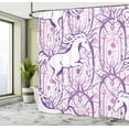 thumbnail image 5 of Ambesonne Unicorn Shower Curtain, Magic Forest, 69"Wx84"L, Purple, 5 of 5