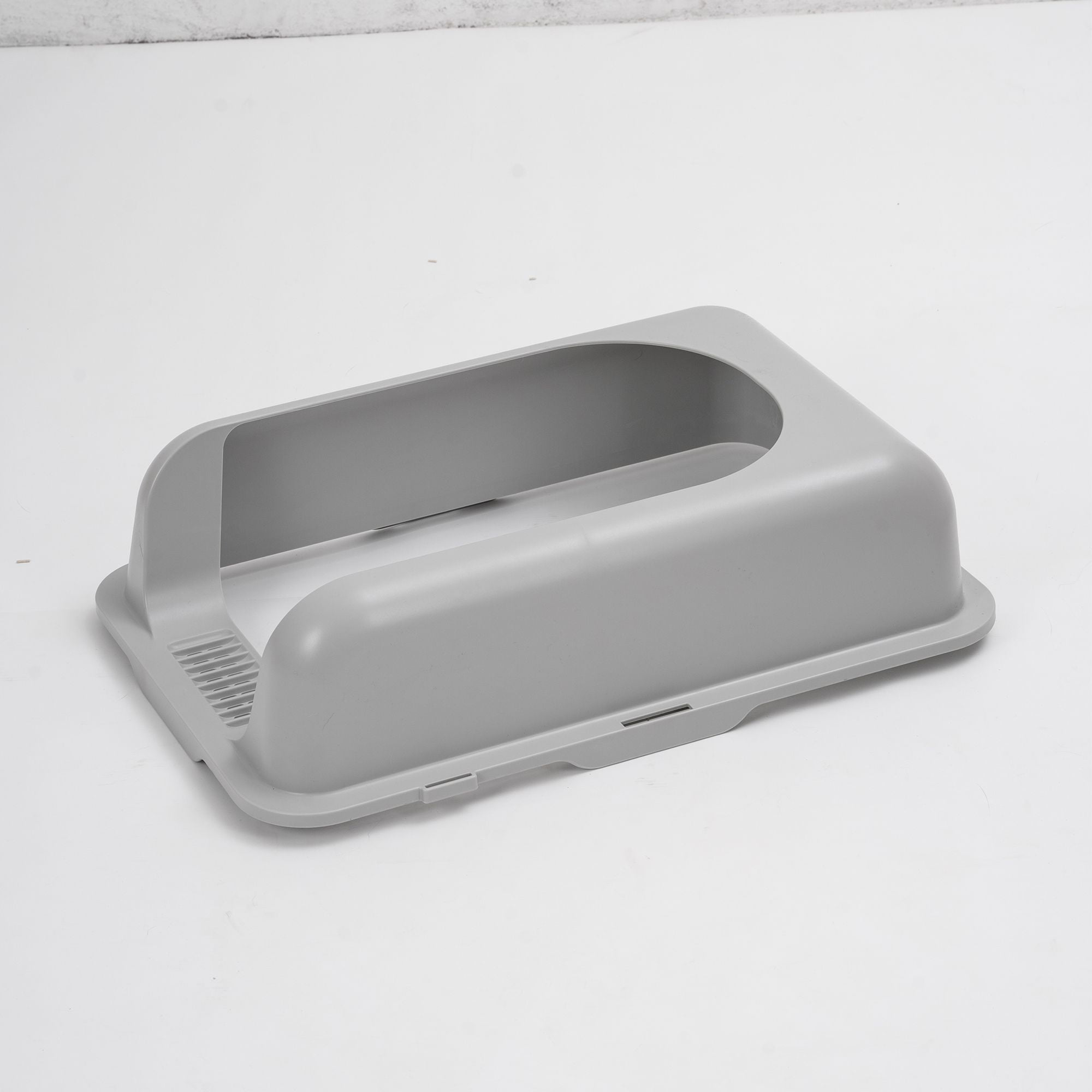 resenkos 24" Cat Litter Box, Stainless Steel Cat Litter Box with Handy Litter Scoop, Cat Toilet for Indoor Cats with High Wall Sides Enclosure, Gray