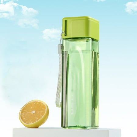 Sports Water Bottle - Leakproof Tea Infuser Portable Drawstring Handle Durable Frosted Plastic Outdoor Hiking & Daily Commute Hydration topliu