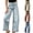 Light Blue, variant on SBYOJLPB Women's Polka Dot Jeans Pants Trendy Pleated Hem Loose Comfortable Denim Pants