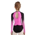 thumbnail image 4 of TSSOE Girls 3-Piece Gymnastic Leotards Gradient Rhinestones Sparkling Ballet Dance Outfit with Shorts Set Hot Pink 8, 4 of 7