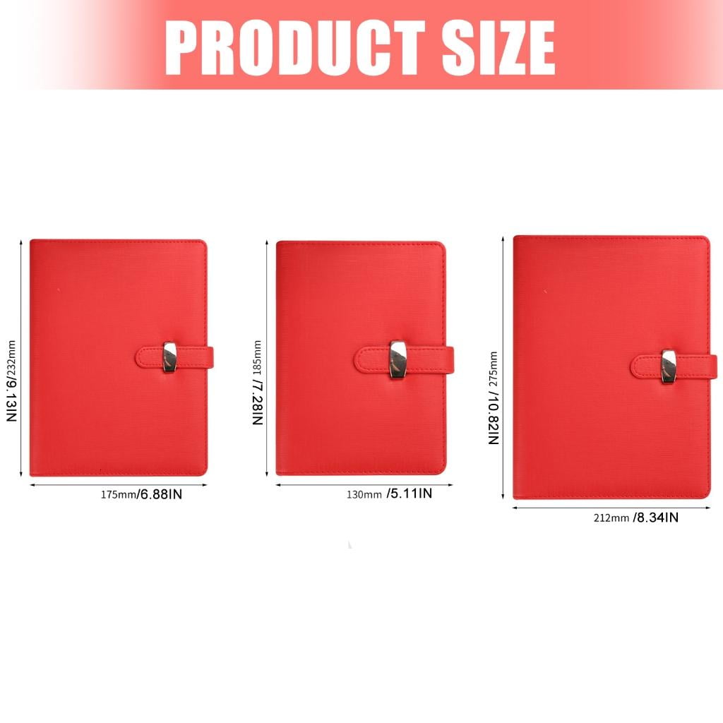 Giaone Hardcover Notebook 160 Pages Lined Refillable 6 Rings Covers