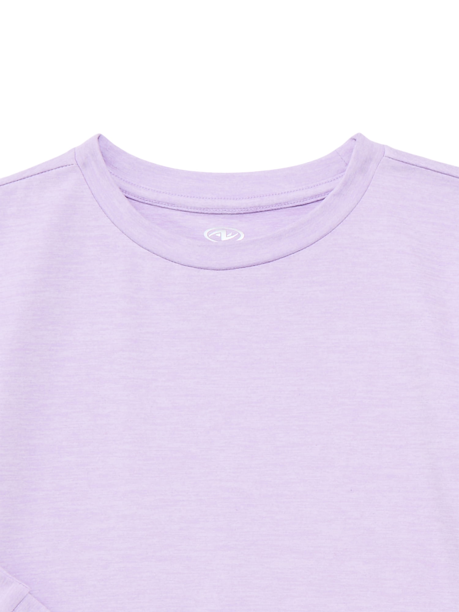 Athletic Works Girls ButterCore Tee with Long Sleeves, 2-Pack, Sizes 4-18