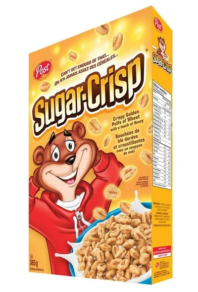 Post Sugar Crisp Cereal, 365g (4 Pack)
