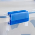 thumbnail image 4 of IRIS USA 74 Quart WeatherPro™ Multi-Purpose Storage Box, Clear with Blue Buckles, Set of 3, 4 of 7