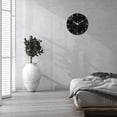 thumbnail image 5 of Black Marble Wall Clock14 Inch Kitchen Wall Clocks Battery Operated Minimalist Round Glass Decorative Clock  for Living Room Bedroom Decor Silent Non Ticking, 5 of 8