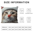 thumbnail image 5 of Orinice Cute Cat Graphic Decorative Cushion Throw Pillow Cover for Home Couch Living Room Bed Sofa 1PC 22x22in, 5 of 5