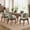 Green, variant on Vknow Wooden Dining Chairs, Linen Upholstered Dining Room Chairs with Solid Rubberwood Legs, Set of 2, Beige