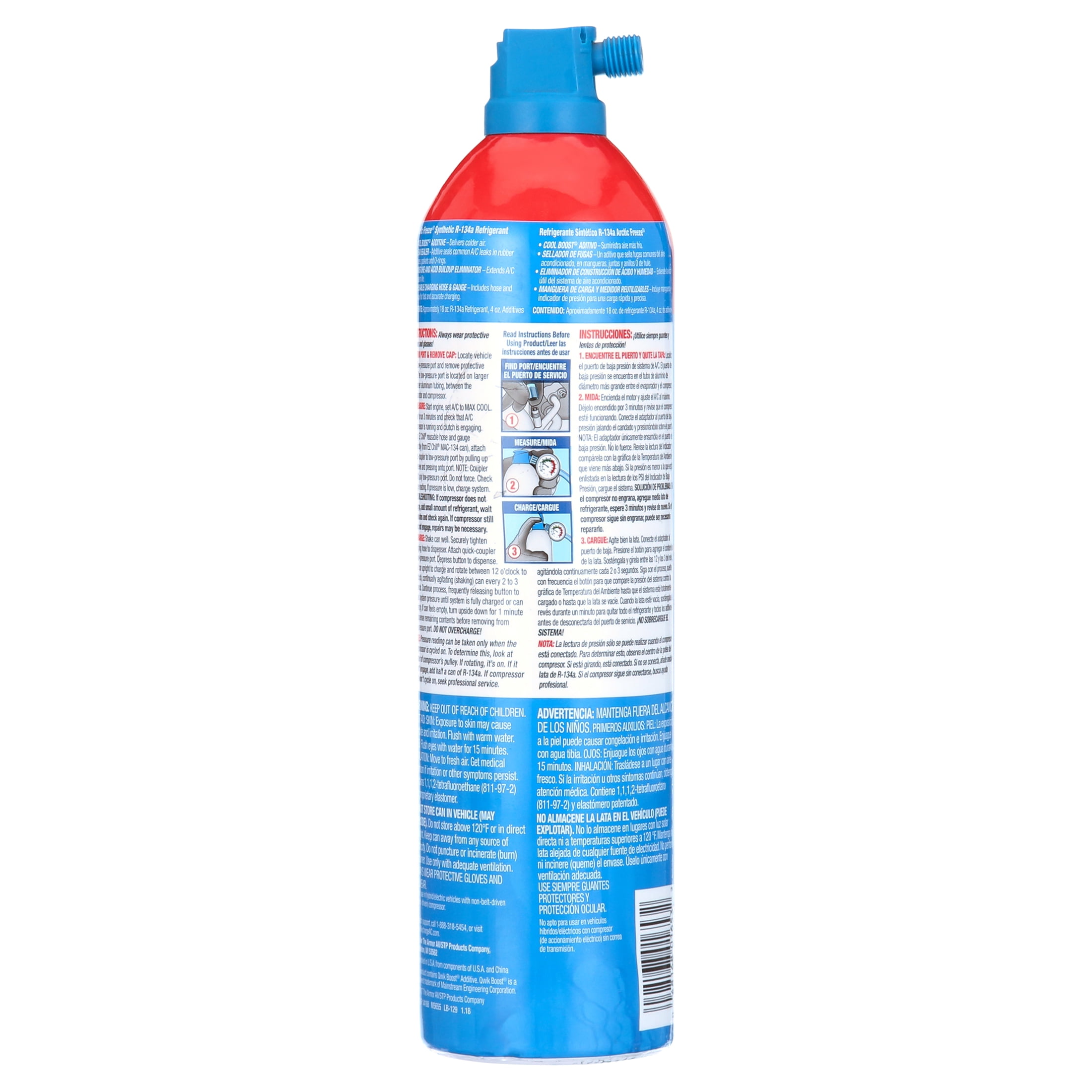 Arctic Freeze Ultra Synthetic Refrigerant 134a+ (14 ounces, 1 Pack)(CA Compliant)