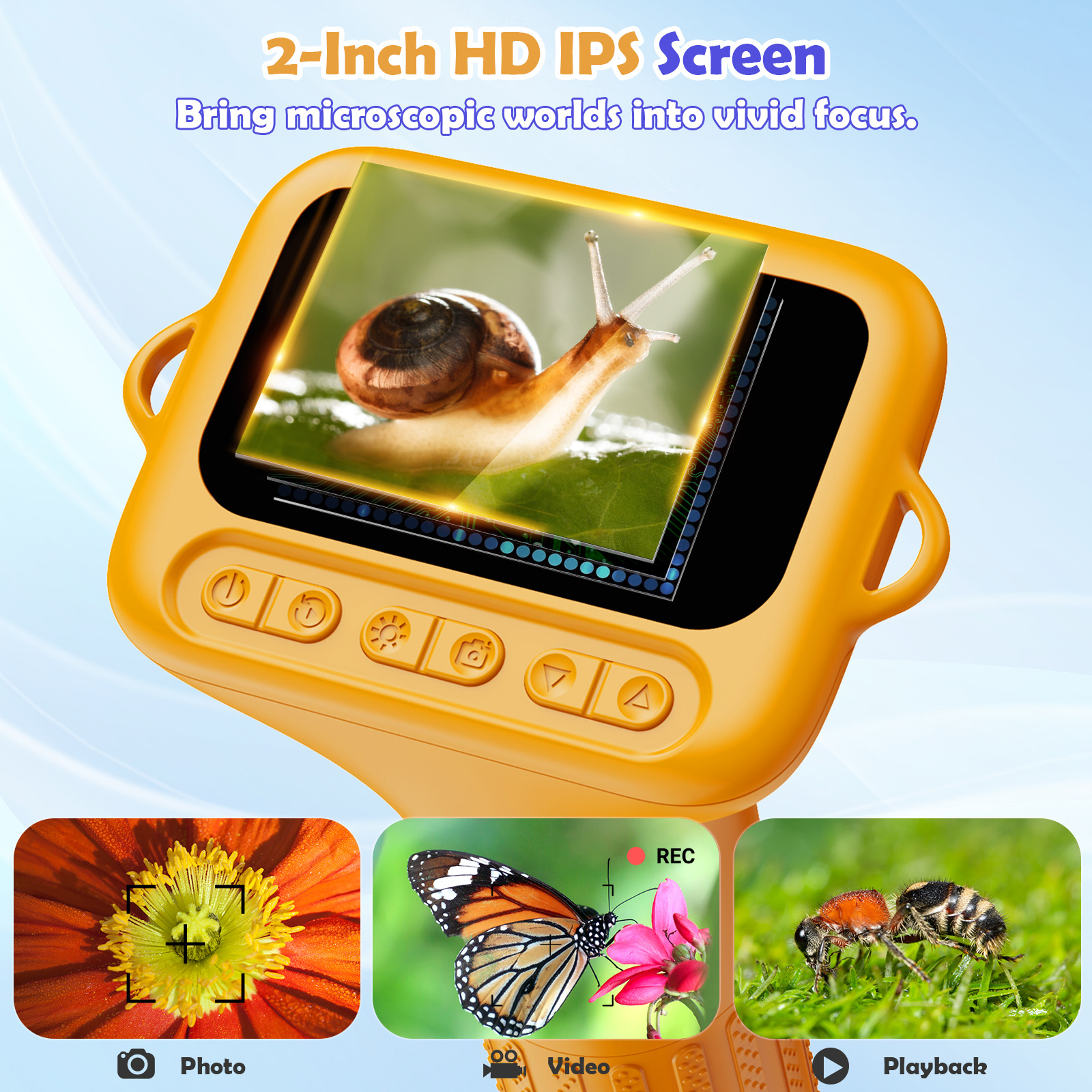 BEBANG 1080P Digital Handheld Microscope with 15 Slides photo 2
