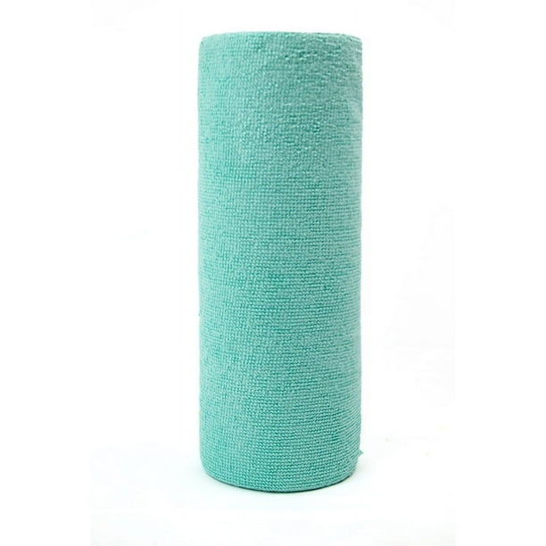 Xiao Hua 2 rollos de trapo hechos a mano, paños de cocina multifuncionales antiadherentes de punto de rotura (azul y verde)