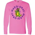 thumbnail image 3 of Inktastic Mardi Gras Party Alligator Long Sleeve T-Shirt, 3 of 5
