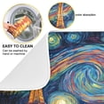 thumbnail image 2 of Dish Drying Mat Kitchen Pad Large Counter Absorbent Dish Mats Drainer Eiffel Tower under The Stars, 2 of 8
