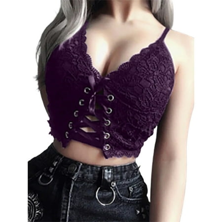 

Lovaru Women V Neck Lace Up Bralette