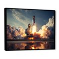 thumbnail image 2 of Designart "Epic Launch Space Shuttle wall art I" Space Shuttle Floater Framed Canvas Wall Art, 2 of 7
