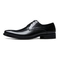 thumbnail image 2 of Santimon Black Dress Shoes for Men Lace-up Casual Shoes Wedding Prom Business Oxford ShoesUS 7, 2 of 8
