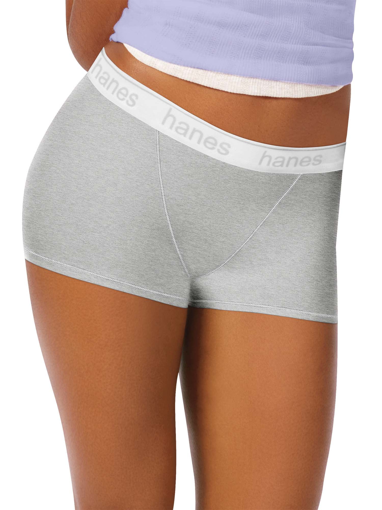 Hanes Women's Ultimate Boyfriend Classics Boyshort Panties, 3-Pack 