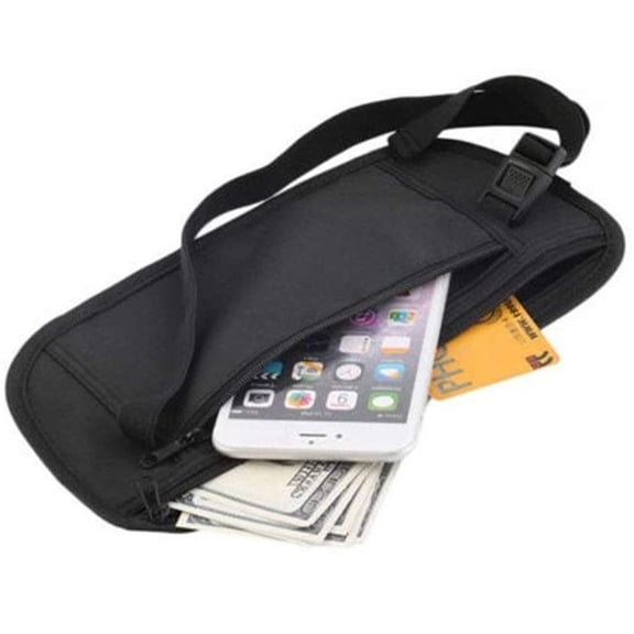 Aunavey Unisex Money Belt for Travel Hidden Waist Wallet Pouch Under Clothes Passport Holder Antitheft Waist Stash Bag
