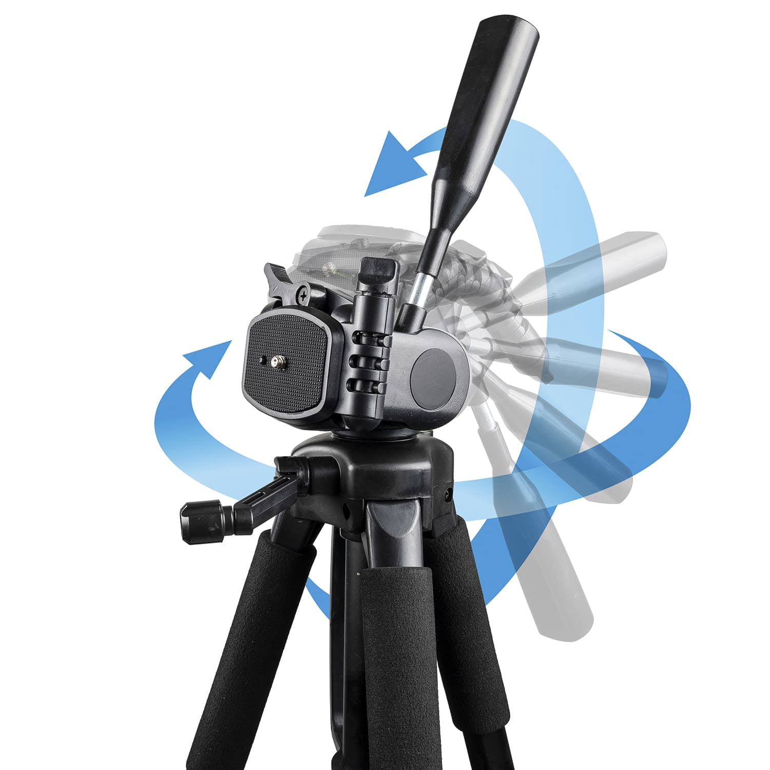 Ultimaxx 75" Lightweight Portable Aluminum Alloy Tripod with Carrying Case (Black)