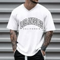thumbnail image 2 of NinXxx Men's Oversized City Print Crew Neck Loose Casual Sports Tee White XXXXL, 2 of 4