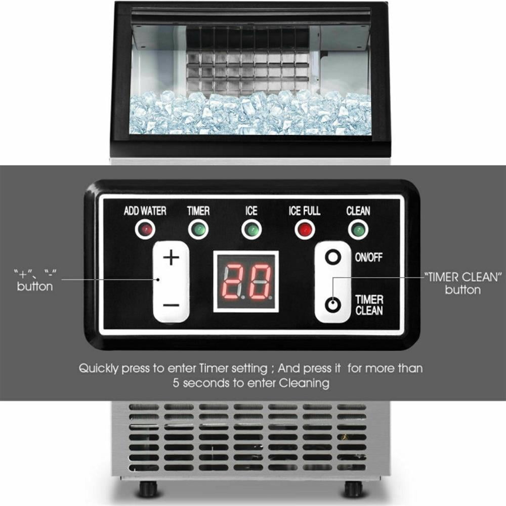 Barara King Ice Makers, Ice Making Ice Maker Machine,Portable Built-In Stainless Steel Commercial Ice Maker