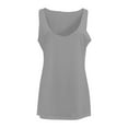 thumbnail image 4 of Homenesgenics Tank Tops for Women under $5 Fashion Sexy Solid Color Camisole Loose Casual T-Shirt Women's Clothing Gray M, 4 of 5