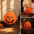 thumbnail image 3 of Fllostpr Halloween Pumpkin Bucket, Mini Portable Trick or Treat Bucket Kids Candy Holder for Party Favors&Home Decor, Orange 4.7x4.3", 3 of 7