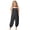 Dark Gray, variant on Toddler Girl Jumpsuit Girls' Sleeveless Jumpsuit Spaghetti Strap Pants Long Pants with Pockets Black,9-10 Years