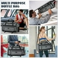 thumbnail image 3 of IGOLUMON Gym Bag for Men 55L Sports Duffel Bags Gym Duffle Bag Women with Shoe Compartment & Wet Pocket Water Resistant Travel Duffel Bag Lightweight Weekender Overnight Bag gGray, 3 of 9