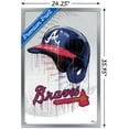 thumbnail image 3 of MLB Atlanta Braves - Drip Helmet 20 Wall Poster, 22.375" x 34", Framed, 3 of 3
