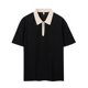 thumbnail image 4 of pstuiky Camisa de manga corta para hombre, Camisa de manga corta con cuello vuelto y cremallera informal de color liso para hombre camisetas de hombre xxl, 4 of 7