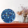 thumbnail image 5 of Round Clock Black Clock 9.84*9.84 Inch Round Art Clock Decorative Clock Creative Clock Dual-Purpose Clock Wall Clock Clock Fashion Decoration Blue Cartoon Heart, 5 of 9