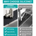 thumbnail image 2 of Mistaha Kitchen Sink Splash Guard Silicone Faucet Handle Drip Catcher Tray Faucet Absorbent Mat Sink Protectors for Kitchen Sink, Sink Mat for Bathroom, Farmhouse and RV Kitchen Sink Accessories, 2 of 7