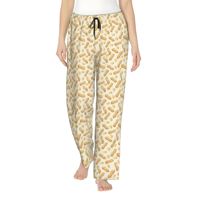 Balery Peanuts3 Pantalones de pijama para mujer, pijamas ultraligeros, pantalones de estar por casa-Medium